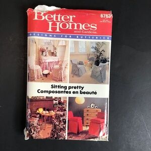Better Homes and Gardens Chair Covers Home Decor Pattern #6763